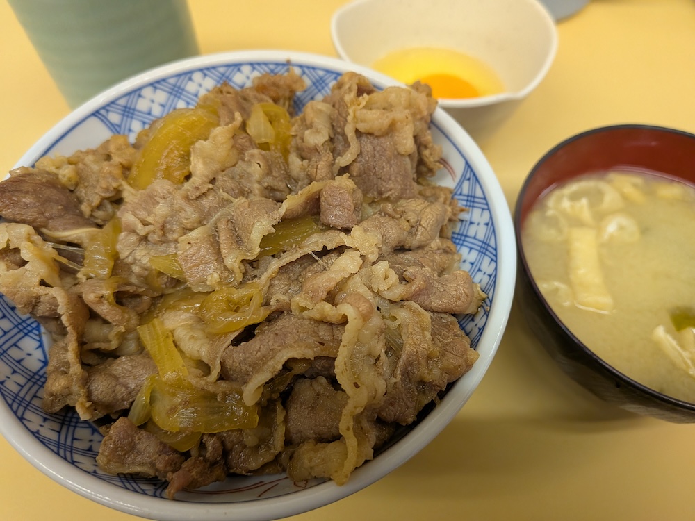 サンボの牛丼セット